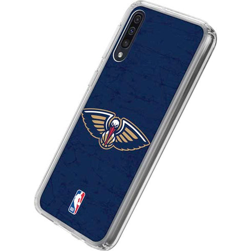 NBA New Orleans Pelicans Distressed Galaxy A50 Clear Case